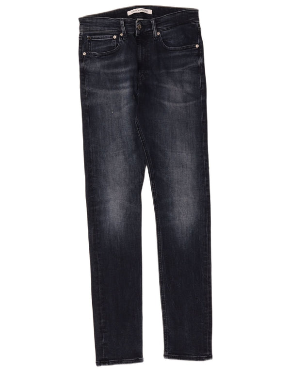 Damskie jeansy skinny Calvin Klein W30 L32 Granatowe, bawełniane