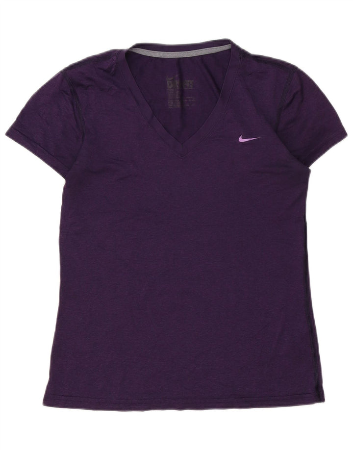 Damska koszulka Nike Dri Fit Top UK 10, mały, fioletowy poliester