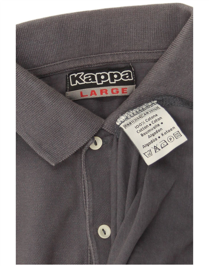 Męska koszulka polo Kappa, duża, szara, bawełniana