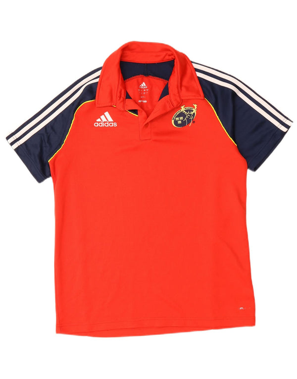 Męska koszulka polo ADIDAS Munster Rugby Graphic w kolorze średnio czerwonym