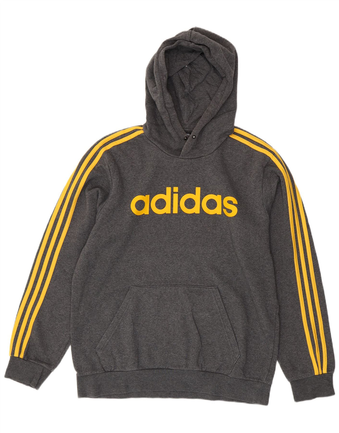 Męska bluza z kapturem Adidas Graphic, duża, szara, bawełniana