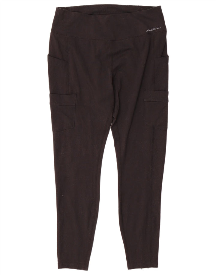 Damskie legginsy cargo Eddie Bauer UK 14, duże, czarne