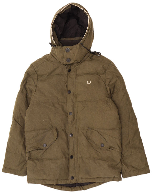 Męska ocieplana kurtka z kapturem Fred Perry UK 38 Medium Khaki