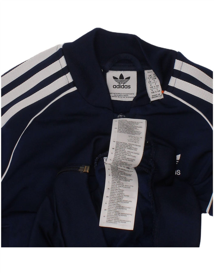 Kurtka chłopięca Adidas Dresowa Top 4-5 Lat Granatowa Poliester