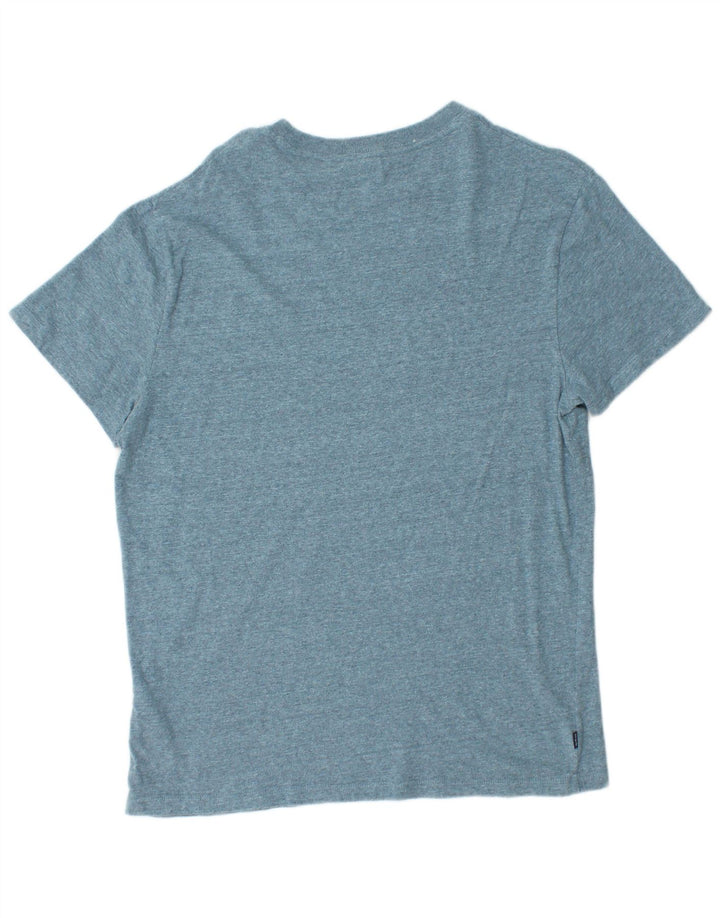Męski T-shirt Superdry, duży, niebieski, bawełniany w cętki