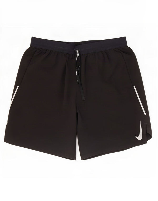 Męskie spodenki sportowe Nike Dri Fit, duży czarny poliester z blokami kolorów