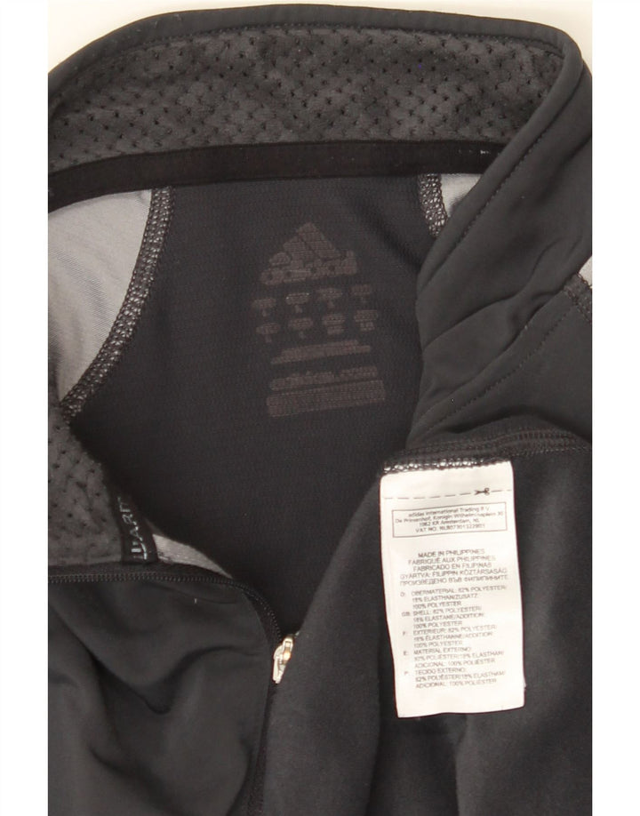 ADIDAS Mens Zip Neck Pullover Tracksuit Top Large Black Colourblock Vintage Adidas and Second-Hand Adidas from Messina Hembry 