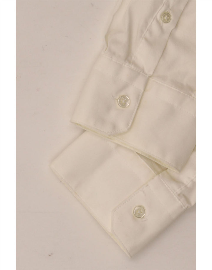 Koszula męska ZARA Super Slim Fit, średnia, biała, bawełniana