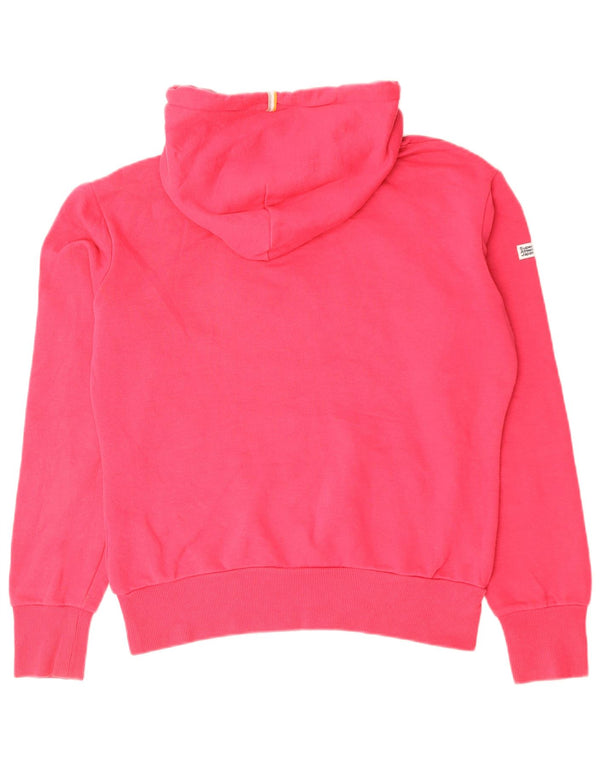 Superdry Womens Oversized Hoodie Jumper UK 10 Small Pink Cotton