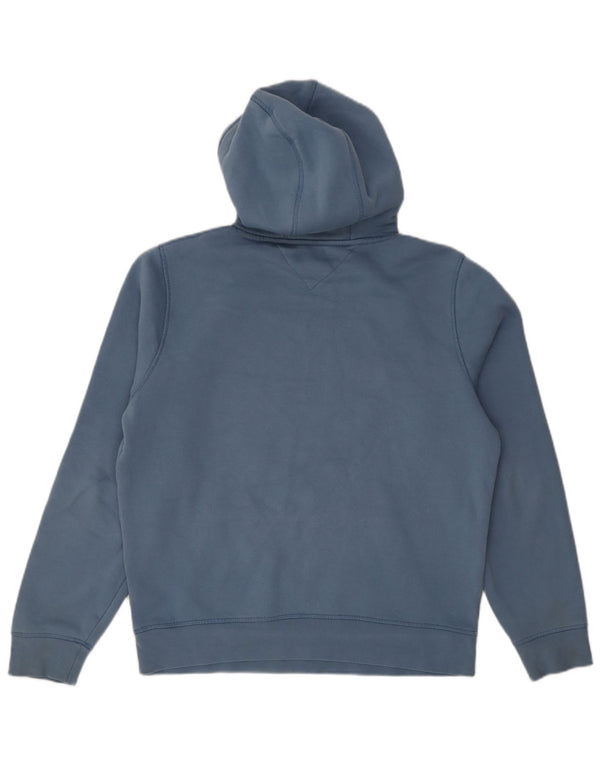 Męski sweter z kapturem Tommy Hilfiger z grafiką, średnioniebieski, bawełniany