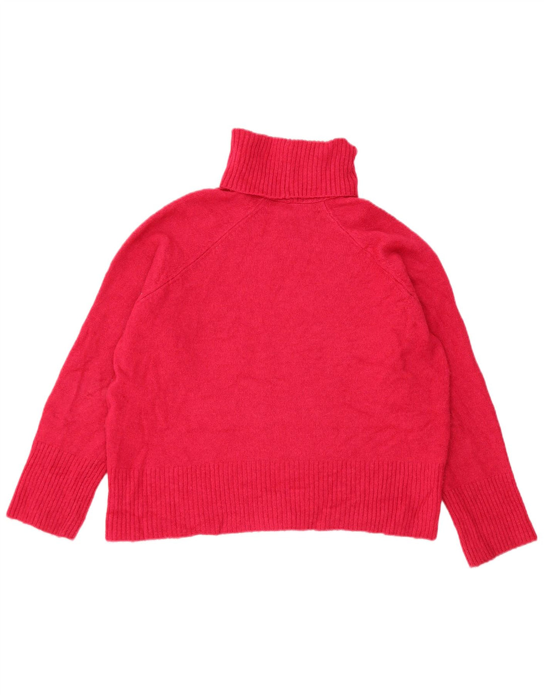 Sweter damski Zara z wywijanym dekoltem UK 16, duży, czerwony akryl