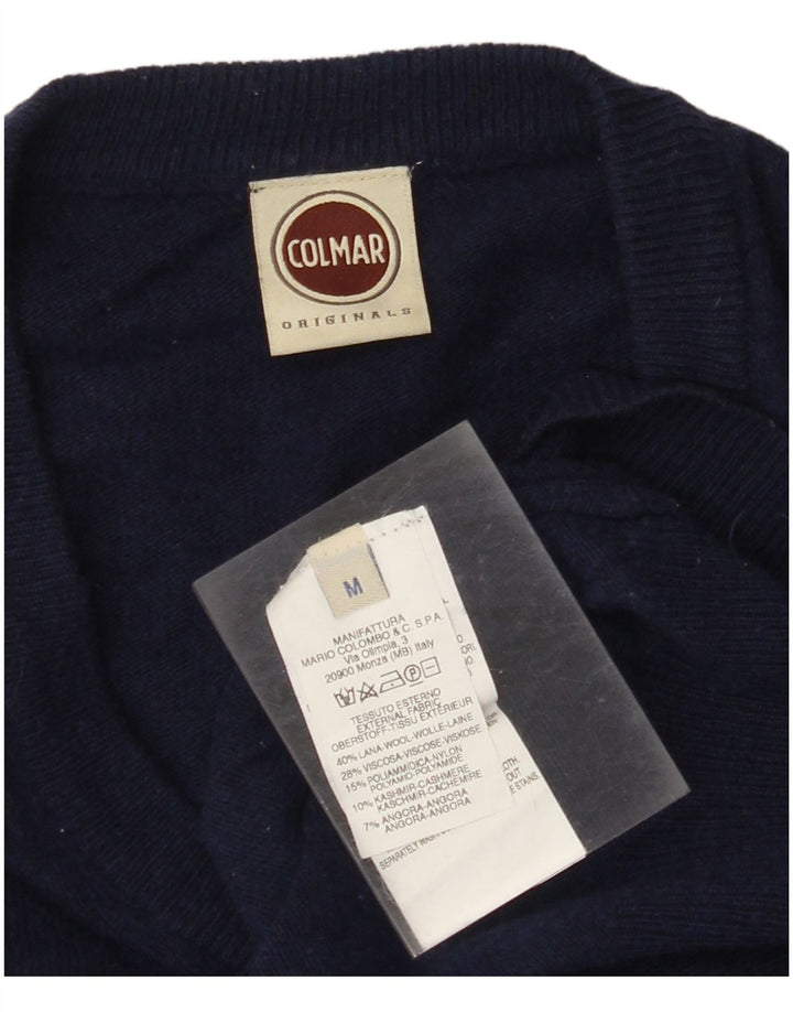 Sweter damski Colmar z dekoltem w kształcie litery V, UK 14, średni granatowy wełniany