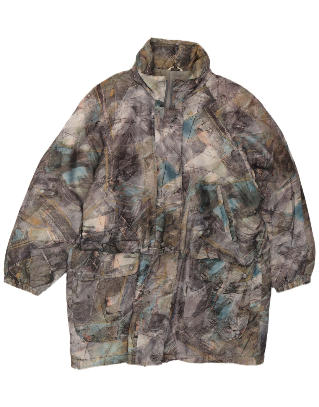 Damska kurtka wiatrówka C&A z abstrakcyjnym wzorem IT 44, średnia, wielokolorowa