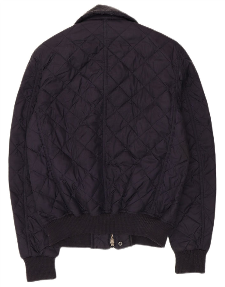 Męska pikowana kurtka Barbour UK 36 Small, granatowa, poliamidowa