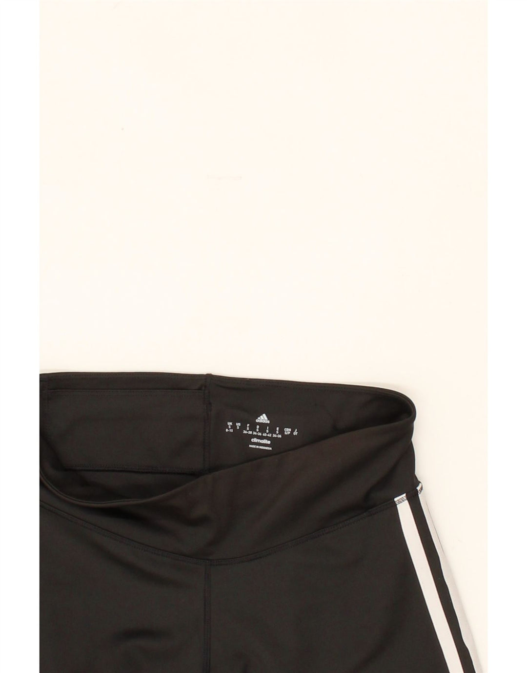ADIDAS Womens Climalite Capri Leggings UK 8/10 Small Black Polyester Vintage Adidas and Second-Hand Adidas from Messina Hembry 