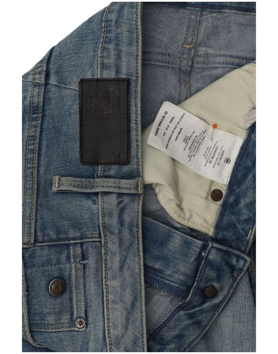 Damskie jeansy skinny typu Boyfriend G-STAR W27 L28 Niebieskie bawełniane