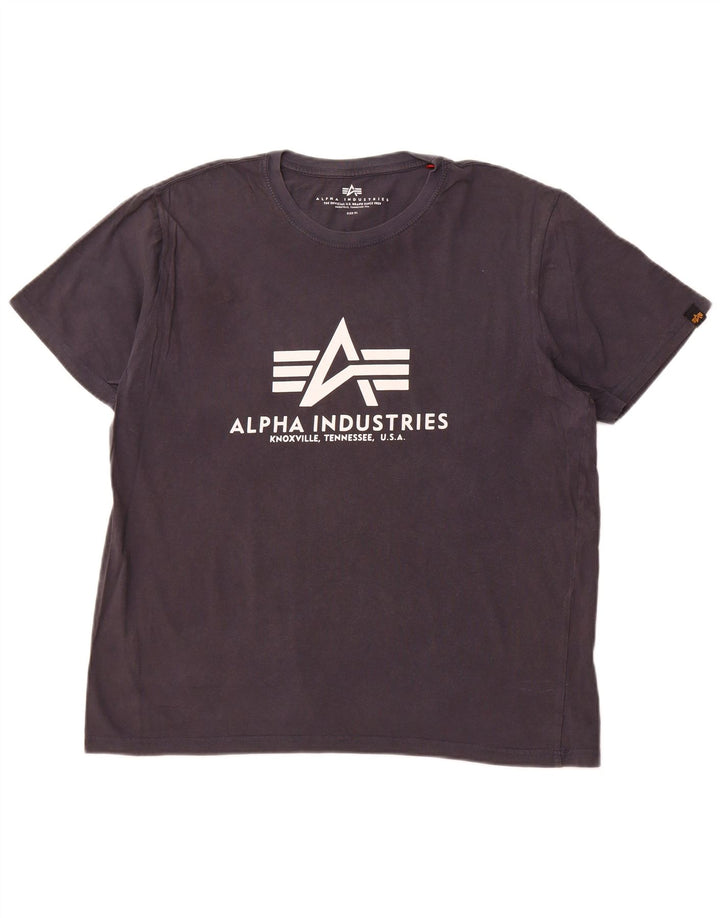 Męska koszulka graficzna ALPHA INDUSTRIES Top XL granatowa