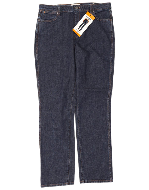 Damskie proste dżinsy Wrangler z wysokim stanem US 16 2XL W34 L32 granatowe