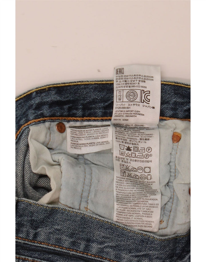 Męskie dżinsy Levi's 501 Straight W32 L30 Niebieskie bawełniane