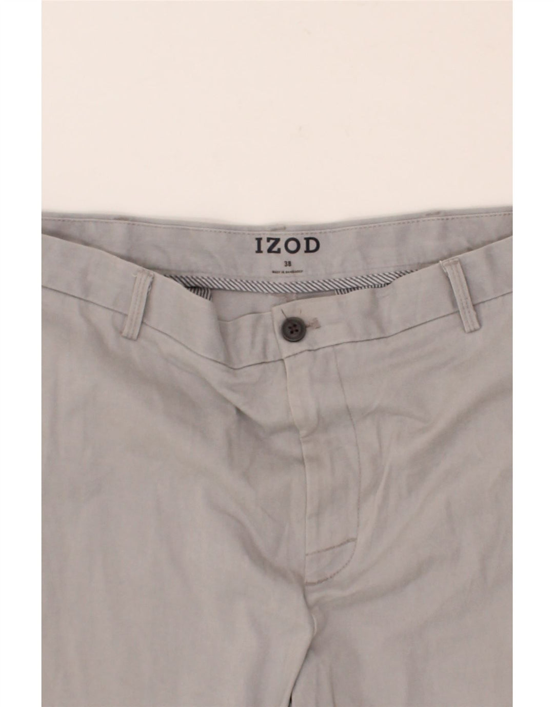IZOD Mens Chino Shorts W38 XL Grey Cotton Vintage Izod and Second-Hand Izod from Messina Hembry 