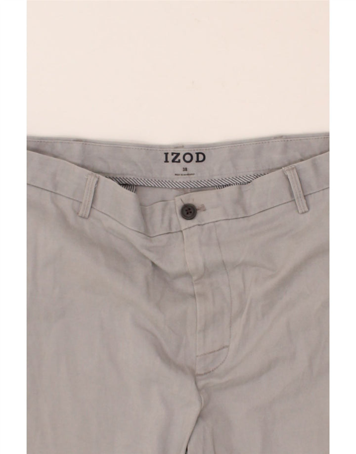IZOD Mens Chino Shorts W38 XL Grey Cotton Vintage Izod and Second-Hand Izod from Messina Hembry 