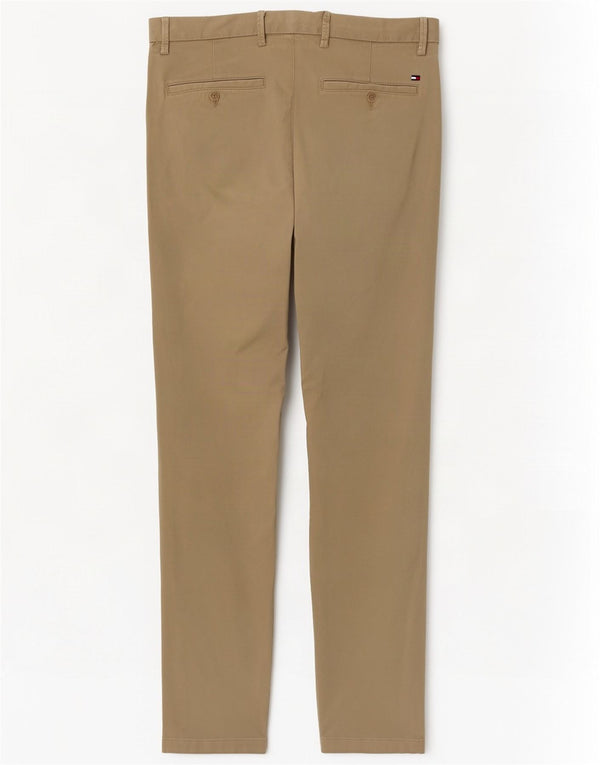 Męskie spodnie typu slim chino Tommy Hilfiger W34 L32 beżowa bawełna