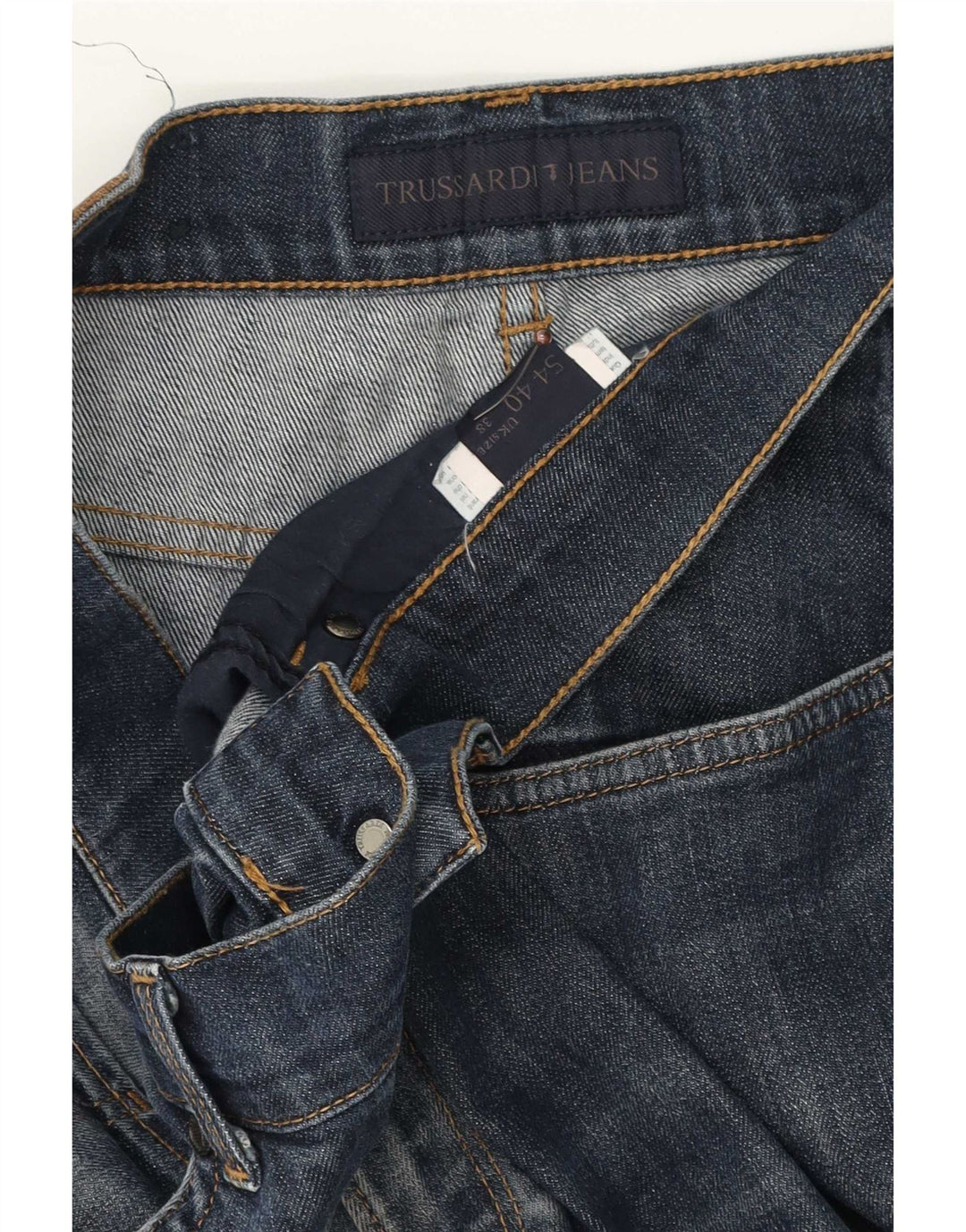 Męskie zwężane dżinsy Trussardi W38 L29 Niebieskie bawełniane