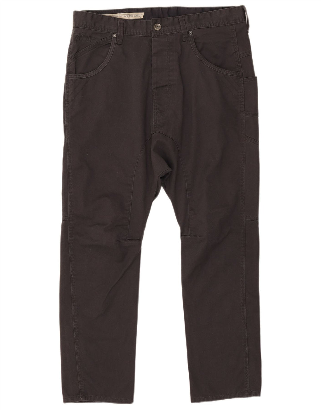 Męskie spodnie typu slim casual Jack & Jones W34 L25 Czarny poliester