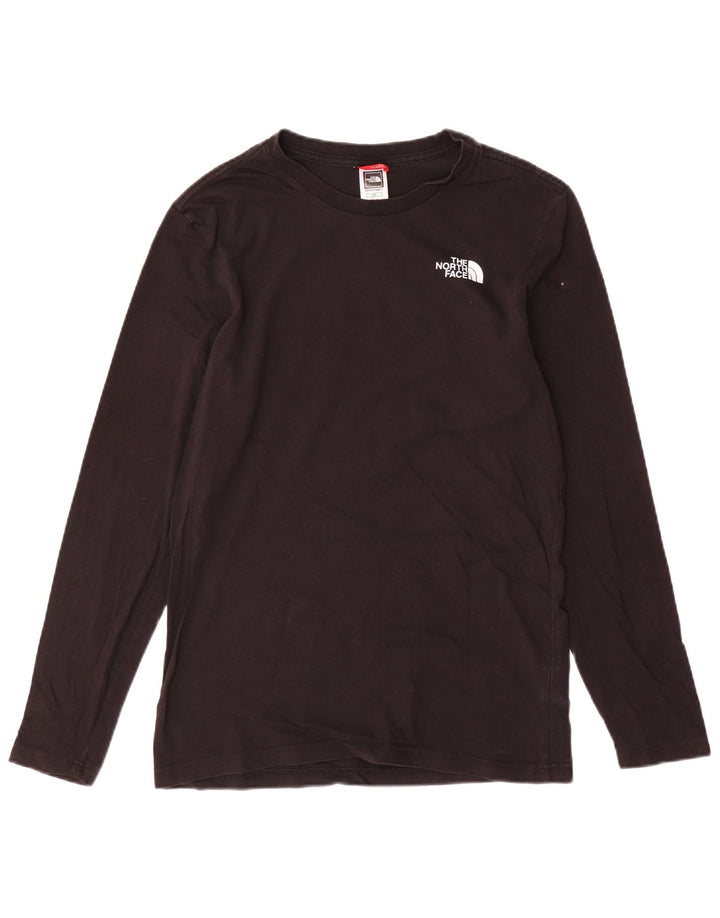 Męski top graficzny THE NORTH FACE z długim rękawem, mały, czarny, bawełniany