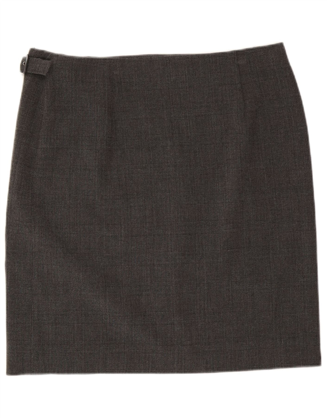 Damska spódnica kopertowa Armani Jeans US 12, duża, W34, szary poliester w kratę