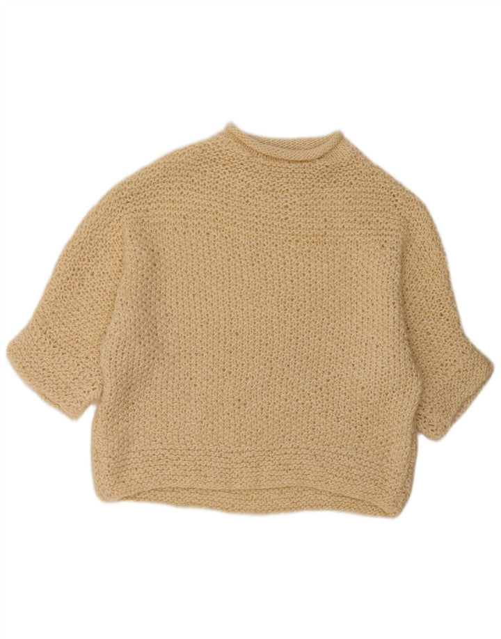 Damski sweter oversize VINTAGE z okrągłym dekoltem UK 18 XL Off White