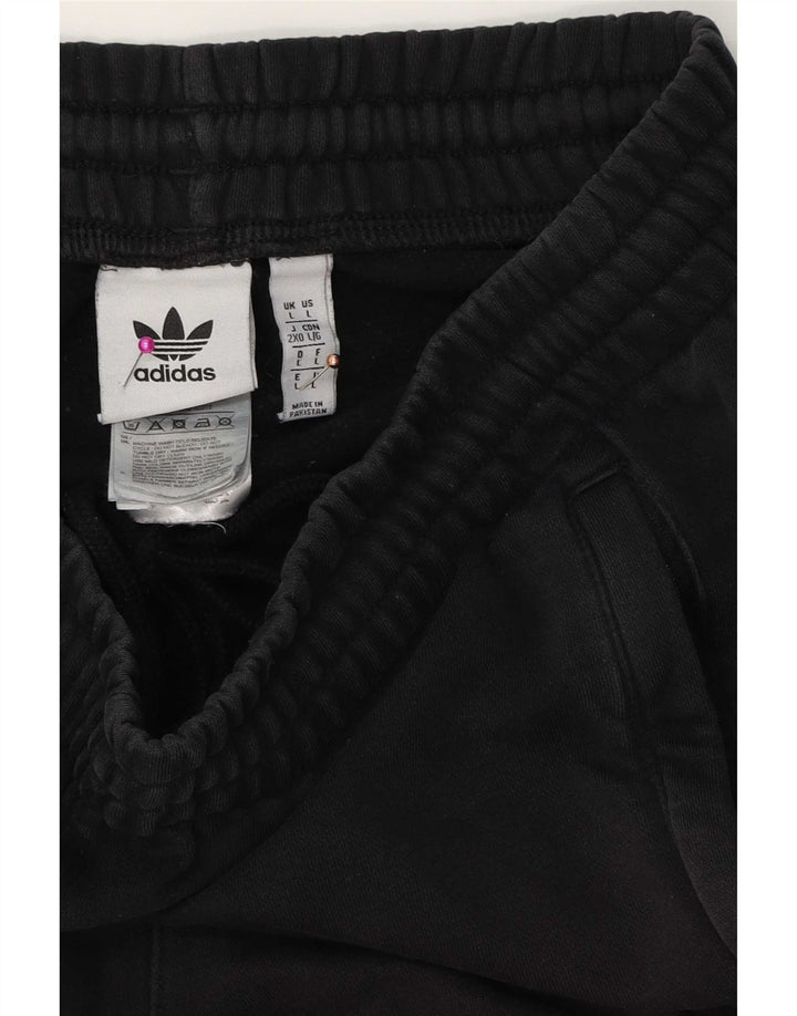 Męskie spodenki sportowe Adidas, duże, czarne, bawełniane
