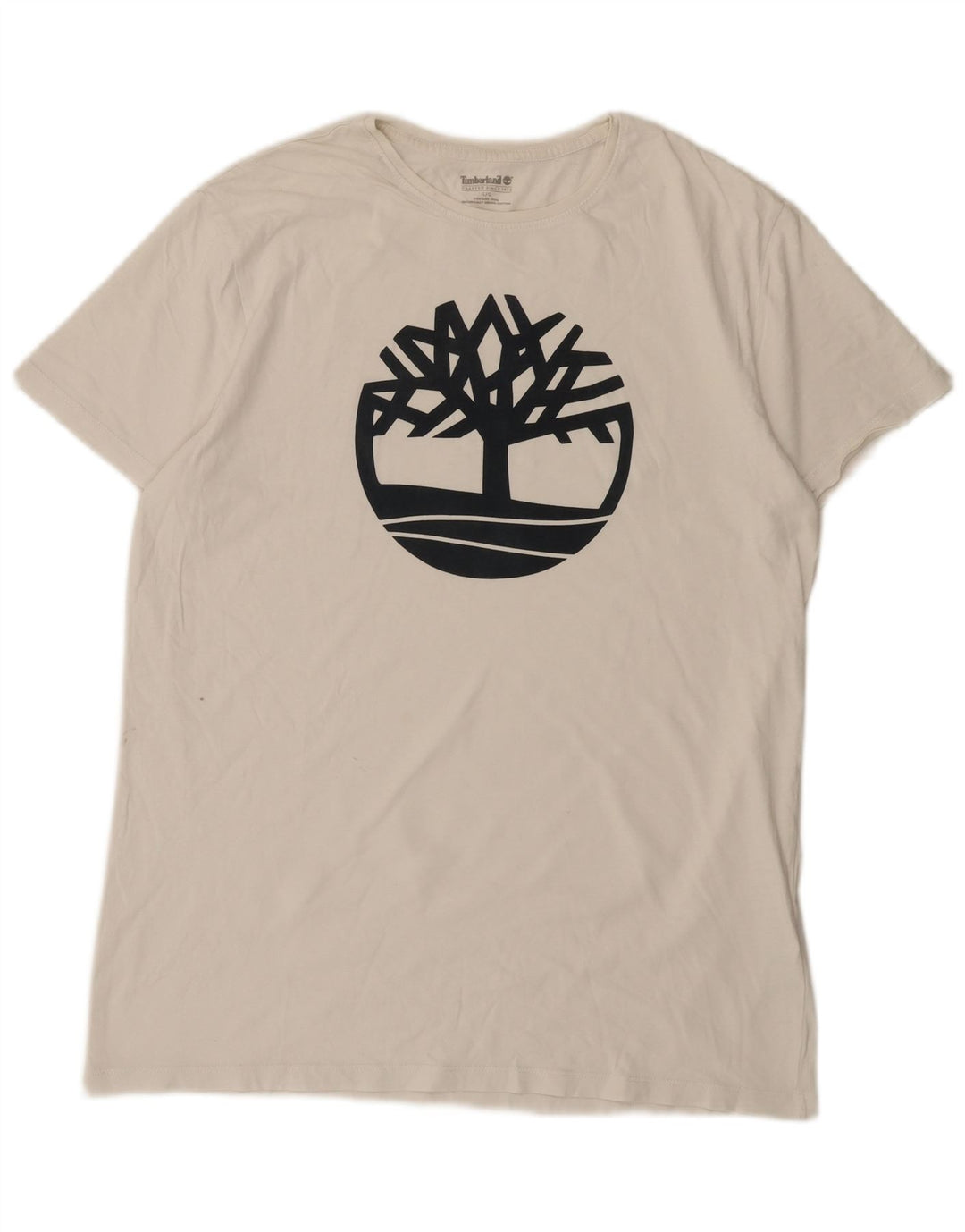 Męska koszulka z grafiką Timberland, duża, biała, bawełniana