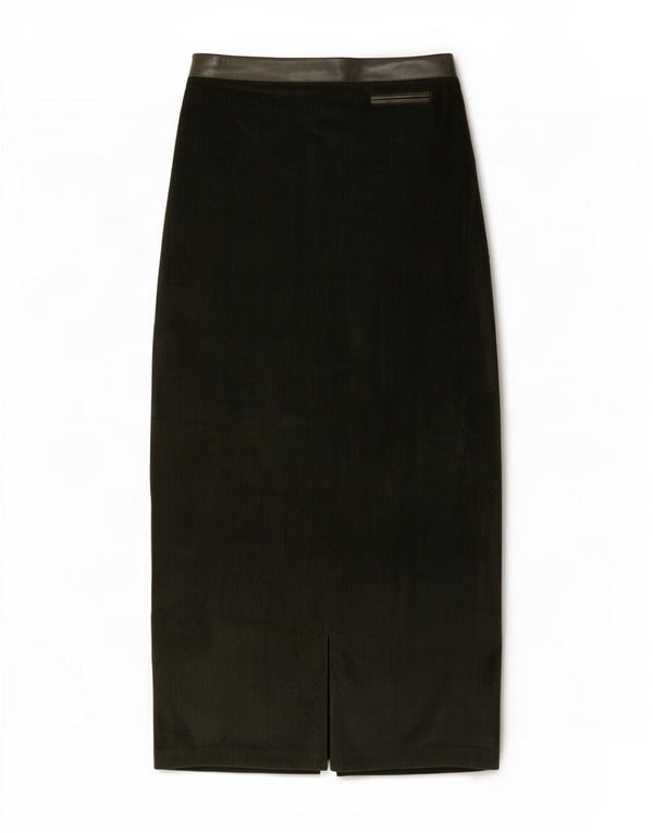 Damska spódnica sztruksowa Aria Maxi UK 12 Medium W28 Zielony Tencel