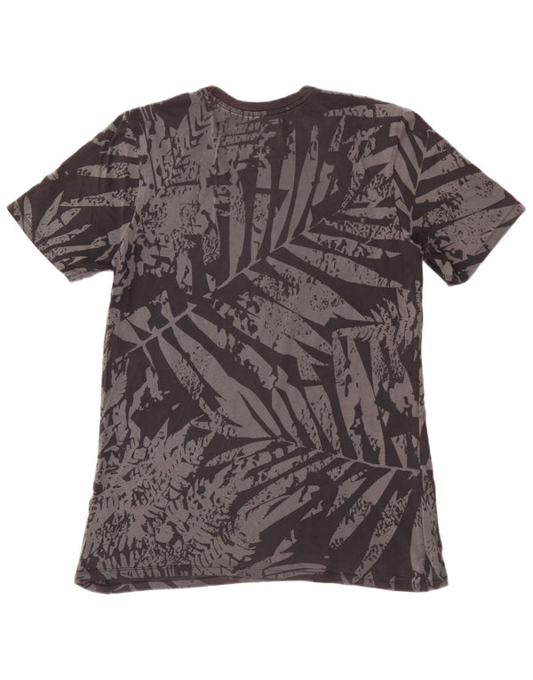 Męski T-shirt Nike o sportowym kroju z grafiką, średnioszary, bawełniany w kwiaty