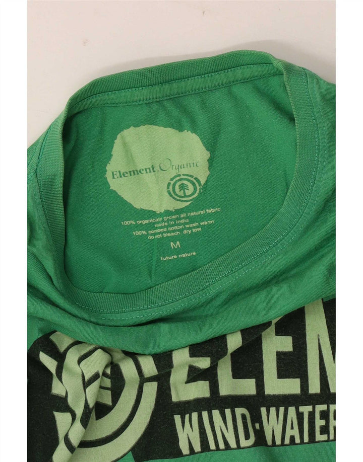 Męski t-shirt z grafiką Element Top, średnia zielona bawełna