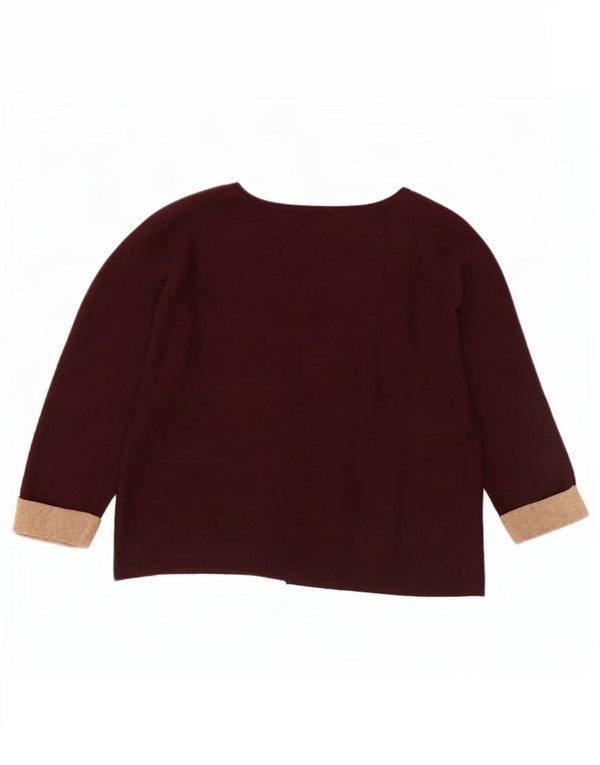 Damski sweter Massimo Dutti z rękawem 3/4 i dekoltem w łódkę UK 14 Medium Burgu