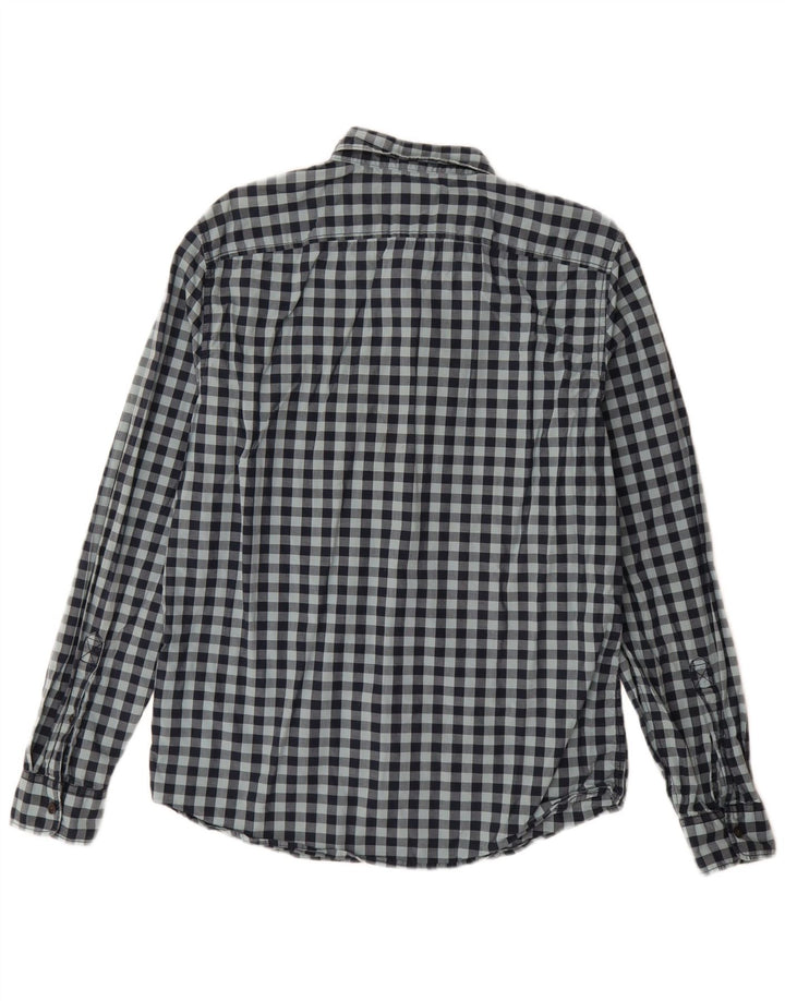 Koszula męska Timberland Slim Fit, średnia, granatowa bawełna w kratkę