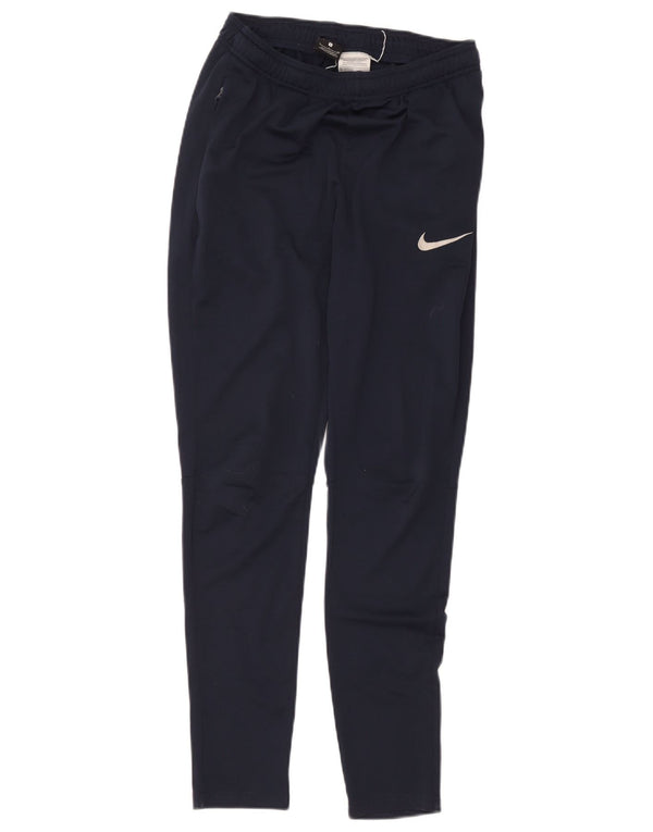Damskie spodnie dresowe Nike Dri Fit UK 8, małe, granatowe, poliestrowe