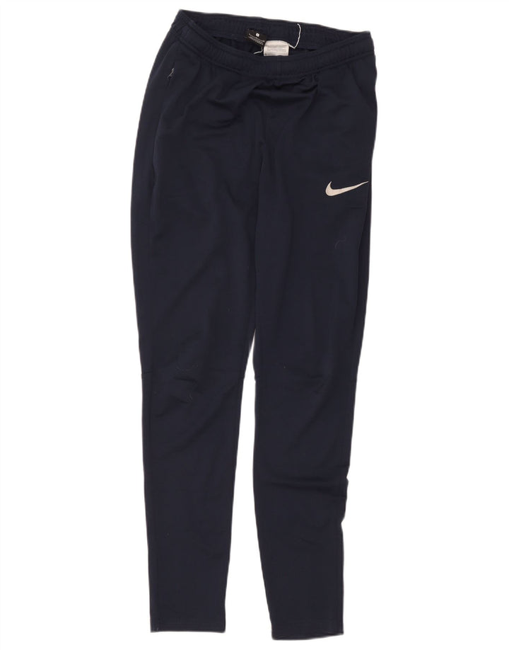 Damskie spodnie dresowe Nike Dri Fit UK 8, małe, granatowe, poliestrowe