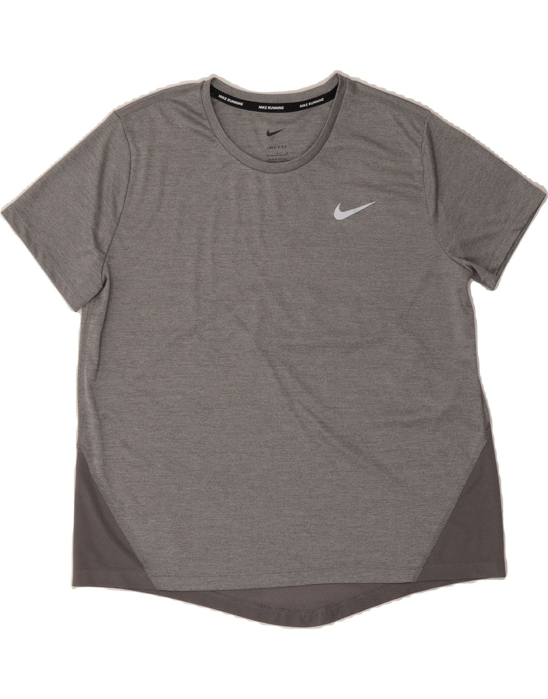 NIKE Womens Dri Fit T-Shirt Top UK 16 Large Grey Colourblock Polyester Vintage Nike and Second-Hand Nike from Messina Hembry 