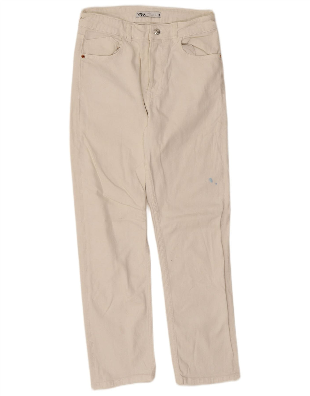Damskie proste dżinsy Zara EU 38 Small W28 L26 Białe