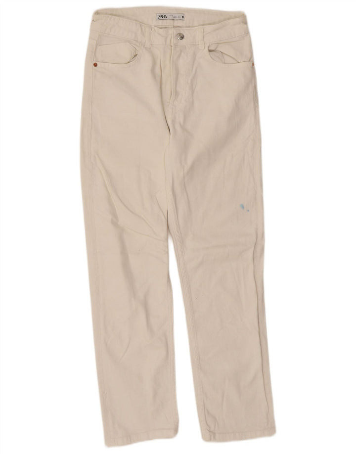 Damskie proste dżinsy Zara EU 38 Small W28 L26 Białe