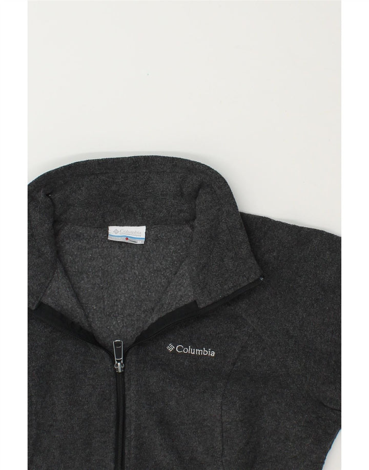 COLUMBIA Womens Fleece Jacket UK 14 Medium Grey Polyester Vintage Columbia and Second-Hand Columbia from Messina Hembry 