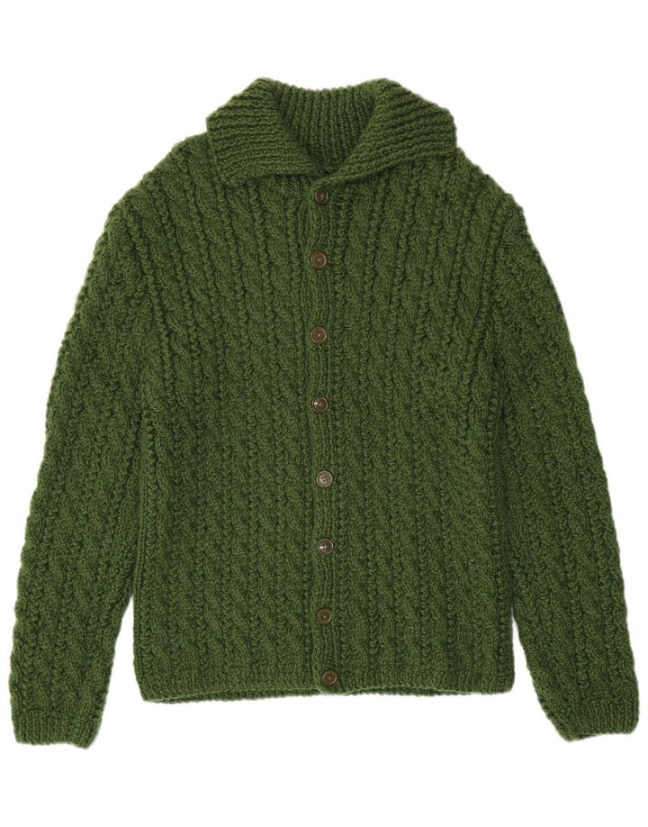 Sweter męski w stylu vintage, mały, zielony
