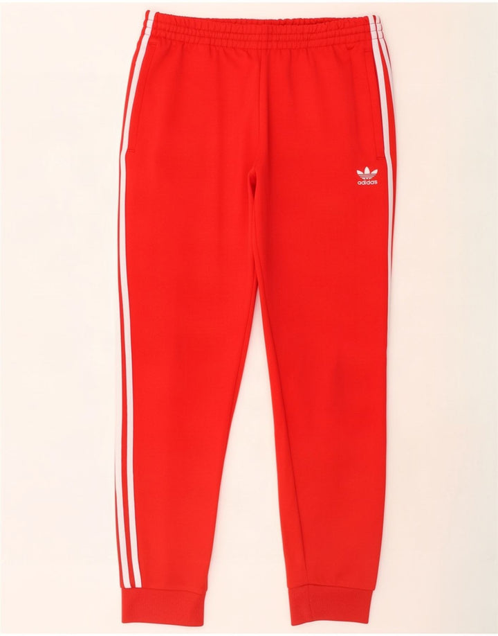 Adidas Męskie Spodnie Dresowe Joggery Duże Czerwone Poliester