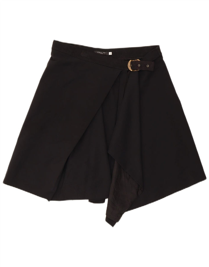 ANGELA MELE Damska spódnica kopertowa IT 44 Medium W30 Czarna wełna