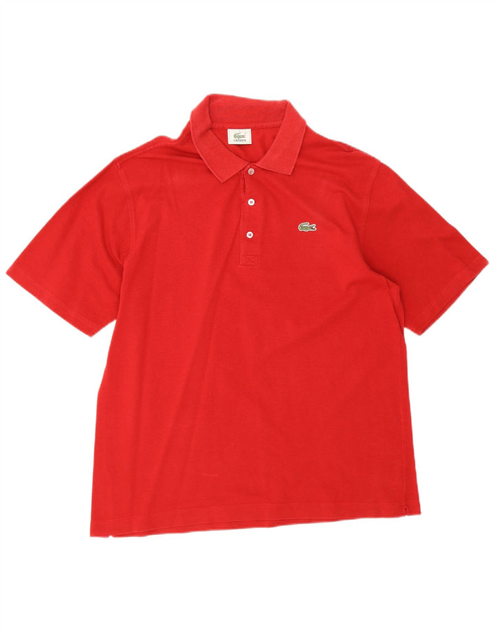 Męska koszulka polo Lacoste, rozmiar 5, duża, czerwona, bawełniana