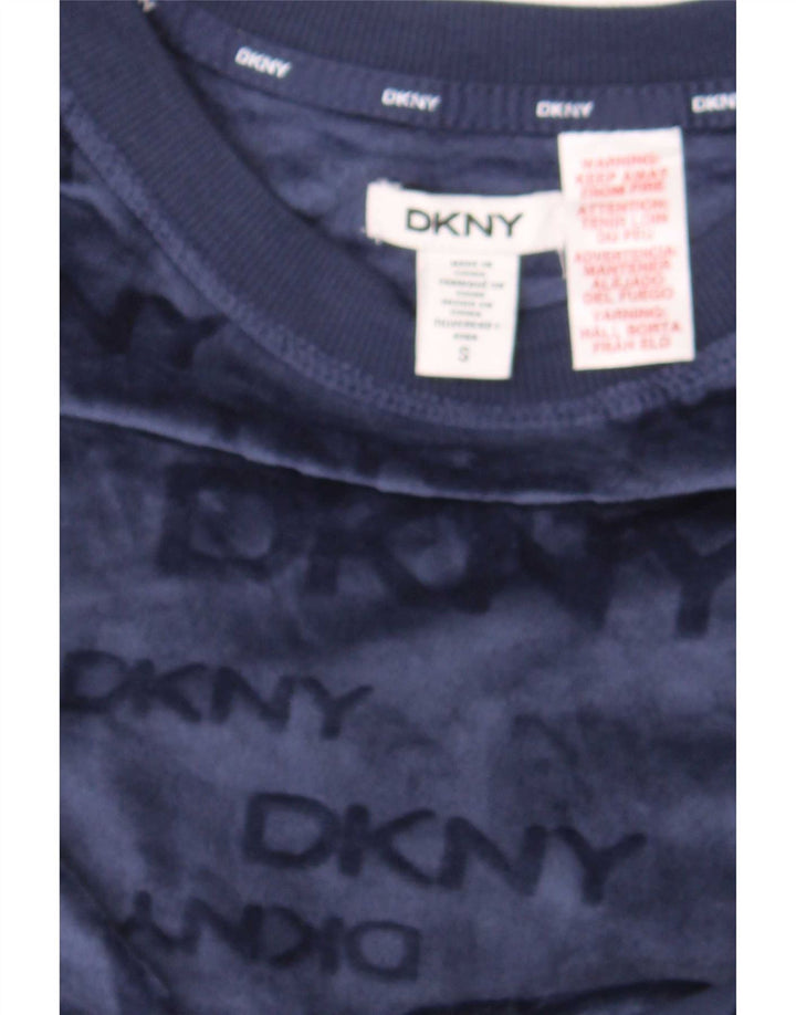 Damska bluza oversize Dkny z grafiką UK 10, mała granatowa