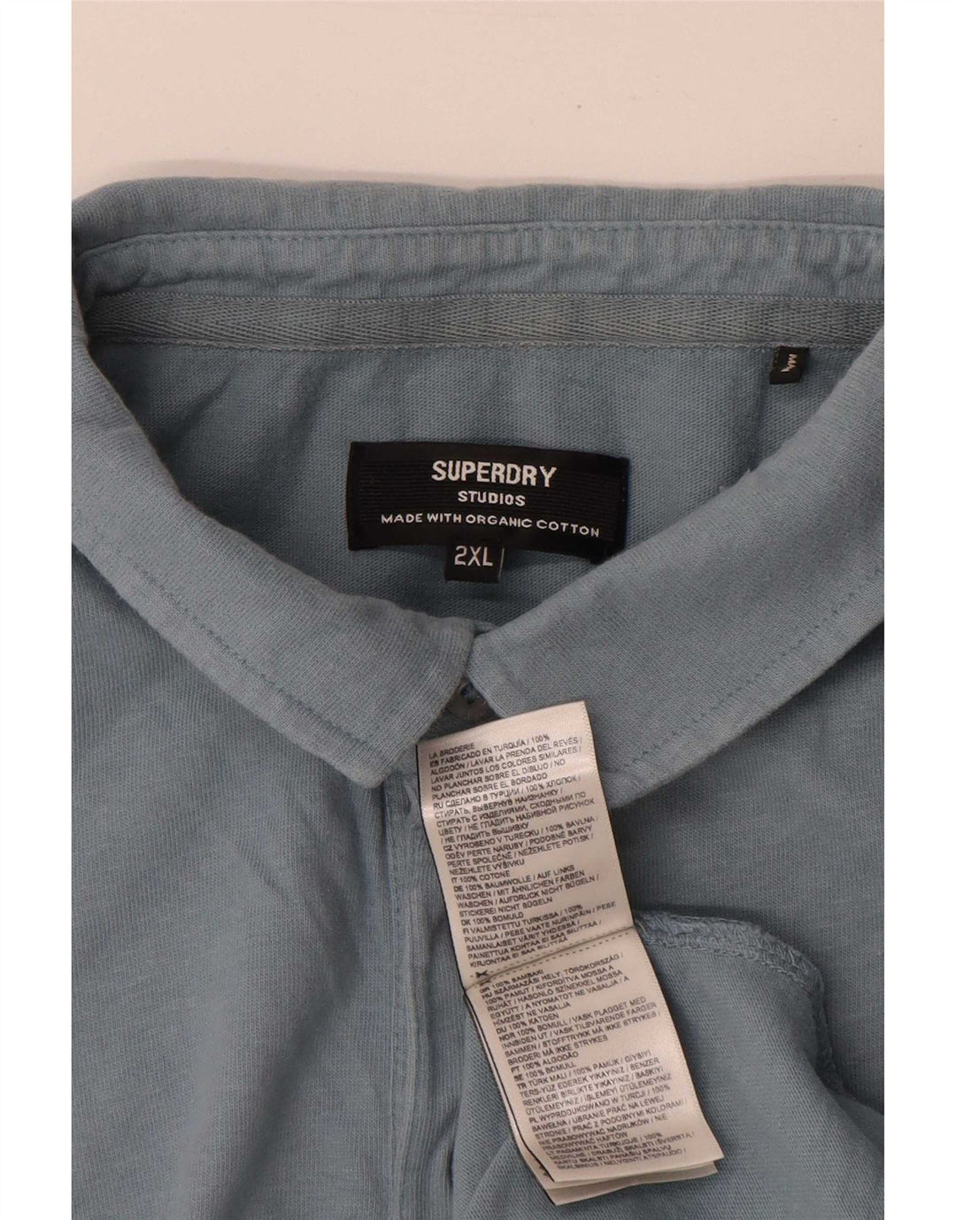 Męska koszulka polo Superdry 2XL, niebieska, bawełniana